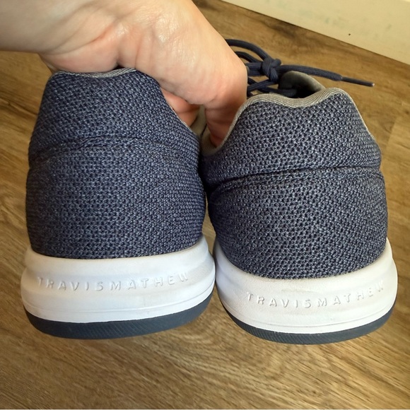 TRAVIS MATHEW The Daily 2 Knit Shoes Heather Mood Indigo Men’s 12 Navy Blue - Picture 9 of 10